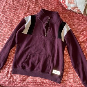 Pink Victoria Secret Lounge Quarter Zip